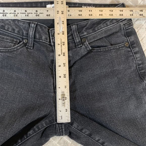 Sonoma Womens 8 Denim Jeans Faded Black Classic Skinny Low Rise Stretch - Picture 5 of 8